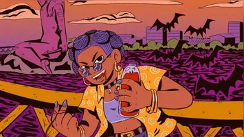 Detalhe de capa de “Vá pela Sombra” destaca clima sombrio e o encontro criativo entre artistas do Norte e Nordeste.