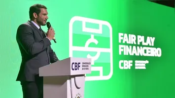 Samir Xaud, presidente da CBF, em reunião do Fair Play Financeiro