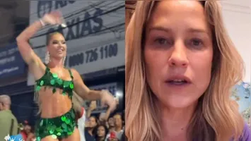 Luana Piovani provocou o professor de samba de Virgínia.