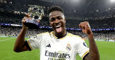 Vinicius Junior fica em 16º lugar na premiação da Bola de Ouro 2024 durante cerimônia em Paris