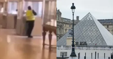 Segundo as autoridades, três homens com capuzes chegaram ao museu em uma scooter. Os criminosos se aproveitaram de obras em execução no local para acessar a Galeria d'Apollon, onde ficava exposta a coleção de joias de Napoleão.