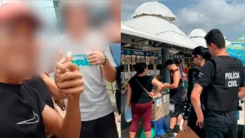 Agentes da Polícia Civil durante ação conjunta em defesa do consumidor e do turista no Ver-o-Peso.