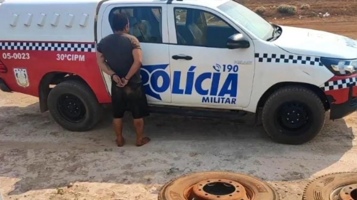 Imagem ilustrativa da notícia Polícia prende homem que furtou pneus de caminhão no Pará