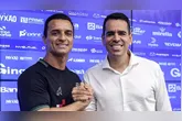 Técnico Junior Rocha e executivo de futebol Marcelo Sant'Ana, ambos anunciados pelo Paysandu
