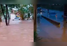 Forte chuva alagou ruas de Marabá que chegaram a encobrir veículos e causou transtornos logo cedo