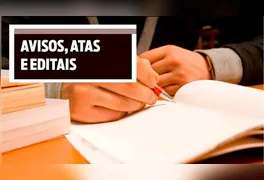 Imagem ilustrativa da notícia Confira os editais publicados nesta quarta-feira, 15/10
