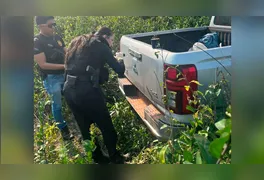 Após a conclusão dos trabalhos periciais, a caminhonete foi removida e apresentada na Delegacia de Polícia Civil de São Félix do Xingu