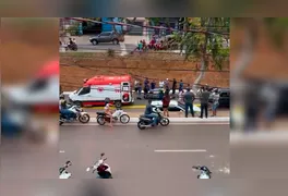 O engavemento fruto da parada repentina do veículo, resultou em acidente com vítima