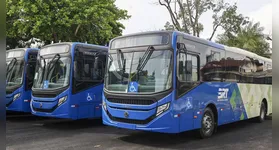 Ônibus que integram a frota do BRT Metropolitano