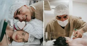 O casal preservou o rosto da criança