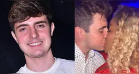 João Augusto Liberato e Cariúcha trocaram beijos durante evento badalado em São Paulo.