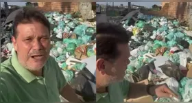 Vereador Alexandre Silva mostra a situação em vídeo