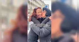 De pai para filha na comemoração do acesso azulino, direto da República Tcheca.