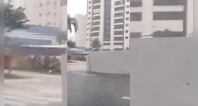 Com a queda da estrutura metálica, os condutores redobraram a atenção no trânsito