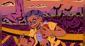 Detalhe de capa de “Vá pela Sombra” destaca clima sombrio e o encontro criativo entre artistas do Norte e Nordeste.