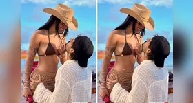 Imagem ilustrativa da notícia De fio-dental, Ana Castela exibe bumbum ao lado de Zé Felipe