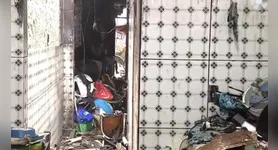 Incêndio teria começado por volta das 12h, segundo moradores da área.