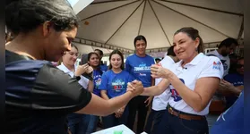 A vice-governadora do Pará, Hana Ghassan, esteve presente e destacou a importância de realizar mais uma ação dentro das comunidades.