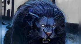 O Leão Azul Paraense retratado na tela do artista Jota V