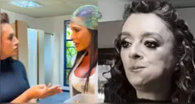 Cátia Fonseca experimenta a sobremesa fitness de Gracyanne Barbosa nos bastidores da Dança dos Famosos e se surpreende com o sabor.