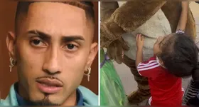 Raphinha denunciou que o filho de apenas dois anos foi ignorado por personagens durante passeio no parque da Disney.