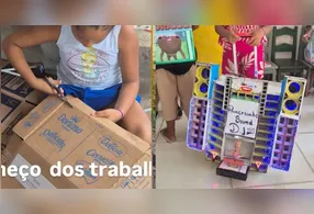 O responsável pela criação da mochila, foi seu padrasto da pequena Isis, que também colaborou na produção