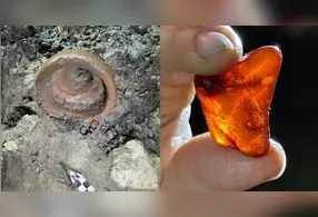 Artefatos encontrados em cavernas na Itália