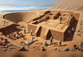 Imagem ilustrativa da notícia Arqueólogos desenterram templo e teatro de 4 mil anos na América do Sul