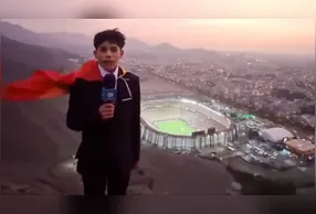 Cliver Huamán Sánchez não conseguiu entrar no estádio e deu um jeito de narrar o momento histórico.