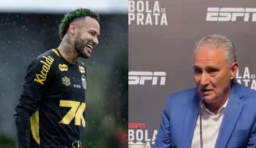 Imagem ilustrativa da imagem Tite comenta possibilidade de Neymar disputar a Copa do Mundo de 2026
