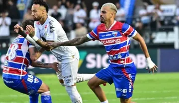 Imagem ilustrativa da imagem Neymar volta a jogar, Santos melhora e arranca empate com Fortaleza na Vila