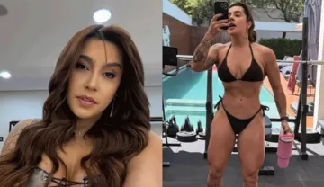 Imagem ilustrativa da imagem Lauana Prado posa de biquíni preto e choca fãs com 'supercoxas'