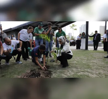 Imagem ilustrativa da imagem Ministros Cármen Lúcia e Zanin plantam mudas no Porto Futuro