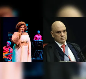 Imagem ilustrativa da imagem Alcione homenageia Alexandre de Moraes em show em Brasília&nbsp;