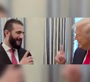 Imagem ilustrativa da imagem VÍDEO: Trump pergunta a líder sírio quantas mulheres ele tem
