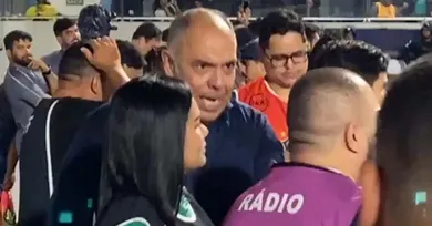 Imagem ilustrativa da notícia: Marcos Braz discute com jornalista em vitória do Remo: "Covarde"