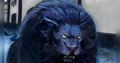 O Leão Azul Paraense retratado na tela do artista Jota V