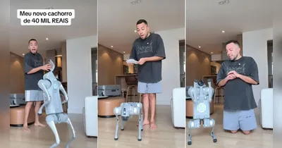 Além do robô "cachorro", Lucas possui um robô humanoide avaliado em R$ 300 mil.