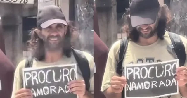 Imagem ilustrativa da notícia "Procuro namorada": homem viraliza com pedido pelas ruas de Marituba