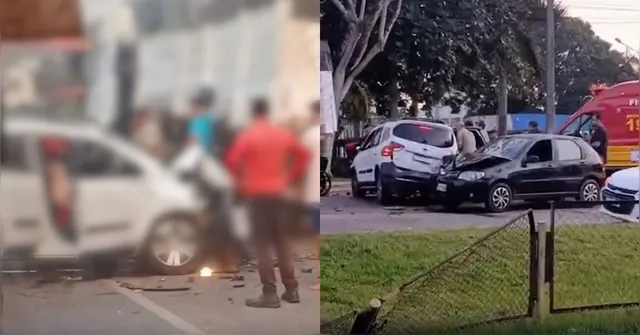Imagem ilustrativa da notícia Colisão entre veículos deixa vítimas presas às ferragens na BR-316