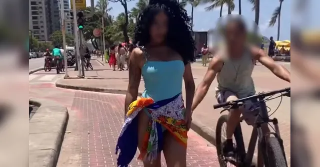 Imagem ilustrativa da notícia Modelo sofre importunação sexual de ciclista durante ensaio na praia