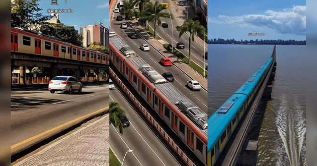 Imagem ilustrativa da notícia Já pensou se Belém tivesse um metrô? Vídeo de IA mostra como seria