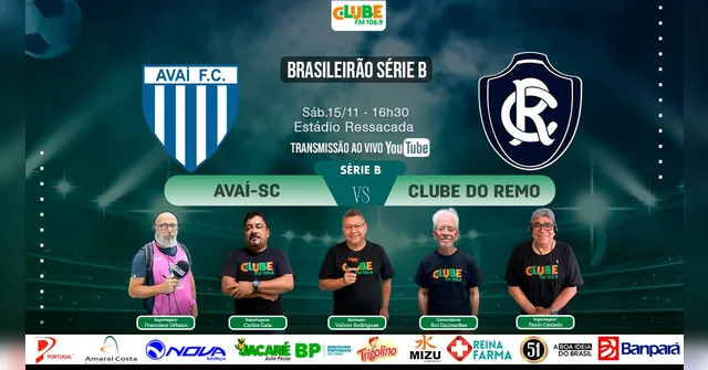 Imagem ilustrativa da notícia TEM JOGO NO DOL E NA CLUBE: ouça as emoções de Avaí x Remo