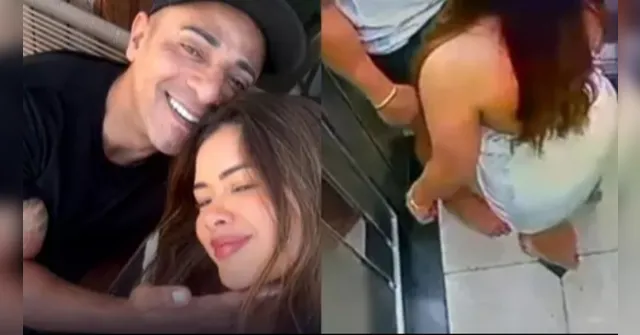 Imagem ilustrativa da notícia Vídeo mostra marido agredindo mulher que caiu do 10º andar