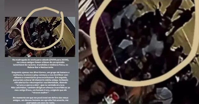 Imagem ilustrativa da notícia Caso de transfobia e racismo termina em agressão em bar de Belém