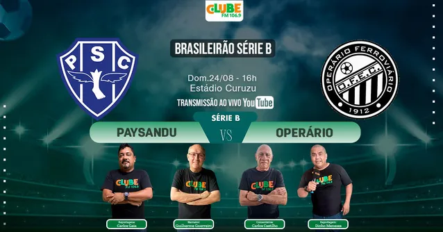 Imagem ilustrativa da notícia Tem Jogo no DOL e na Clube: ouça Paysandu x Operário-PR