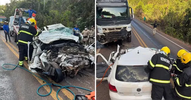 Imagem ilustrativa da notícia Tragédia na BR-235: três mortos em colisão entre carro e caminhão