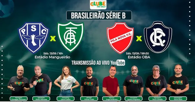 Imagem ilustrativa da notícia Tem Jogo na Clube e no DOL: ouça Vila Nova x Remo