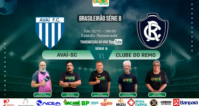 Imagem ilustrativa da imagem TEM JOGO NO DOL E NA CLUBE: ouça as emoções de Avaí x Remo