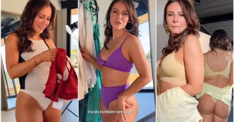 Imagem ilustrativa da notícia Paolla Oliveira prova lingeries para o Réveillon: 'Vou usar todas'